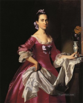 ジョン・シングルトン・コプリー Painting - ジョージ・ワトソン夫人 エリザベス・オリバー 植民地時代のニューイングランドの肖像画 ジョン・シングルトン・コプリー